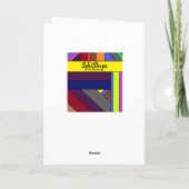 Striped mehrfarbiges Design, Danke! Karte (Rückseite)
