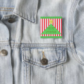 Striped Merry Christmas Tree Button (Beispiel)