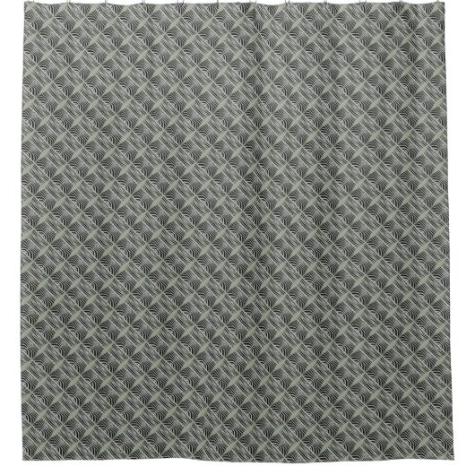 Striped Mint Zebra Muster (passen Sie Ihre Farbe a Duschvorhang (Vorderseite)