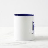 Striped Monogram Initial & Name Two-Tone Tasse (Zentrum)