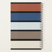 Striped Monogrammed Full Name Notes Notizblock (Rückseite)