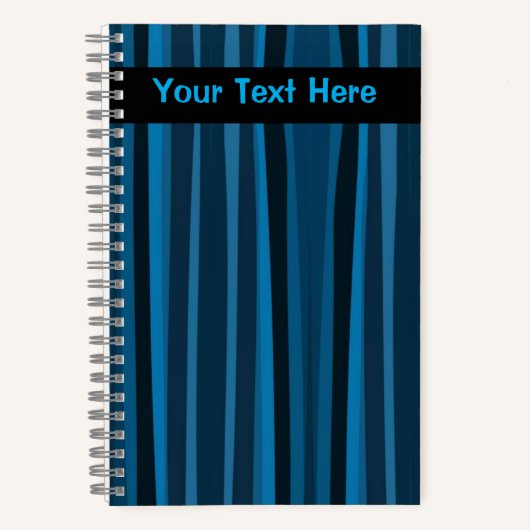 Striped Moody Denim Notizblock (Vorderseite)