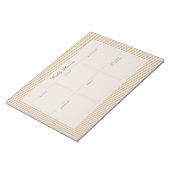 Striped Mustard Weekekly Planner Tränaway Notizblo Notizblock (angewinkelt)