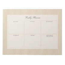 Striped Mustard Weekekly Planner Tränaway Notizblo