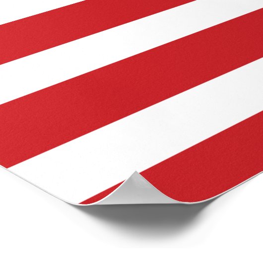 Striped Nautical Anchor Poster (Ecke)