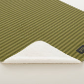 Striped Olive Green Knetted Look - Fügen Sie die I Sherpadecke (3/4)
