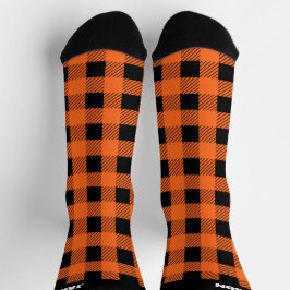 Striped Orange and Black Halloween Socken