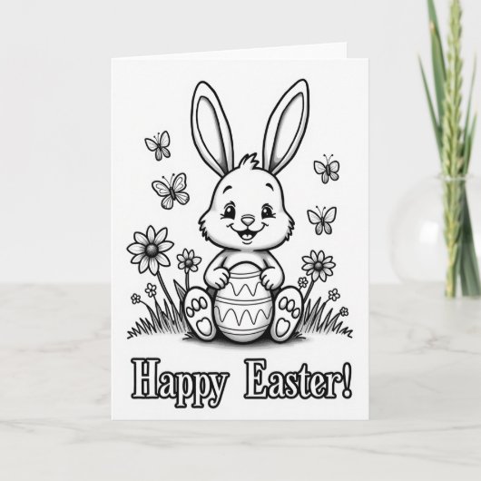 Striped Ovoid Bunny Joy Card Karte (Vorderseite)