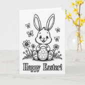 Striped Ovoid Bunny Joy Card Karte (Gelbe Blume)