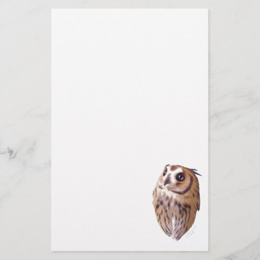 Striped owl briefpapier (Vorderseite)