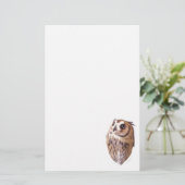 Striped owl briefpapier (Stehend Vorderseite)