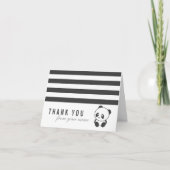 Striped panda thank you card dankeskarte (Vorderseite)