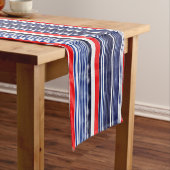 Striped pattern, blue, red and white coffee Mug Mittelgroßer Tischläufer (Beispiel)