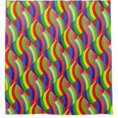 STRIPED PATTERNS RAINBOW FARBEN DUSCHVORHANG (Vorderseite)