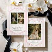 Striped Photo Graduation Party Invite Announcement Einladung