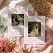 Striped Photo Graduation Party Invite Announcement Einladung