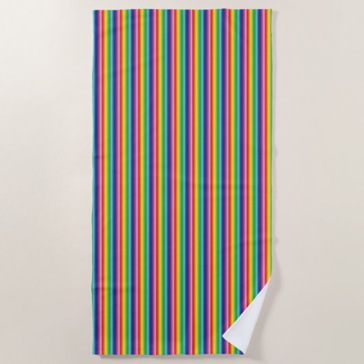 Striped rainbow Pride lgbtq lgbt Strandtuch (Vorderseite)