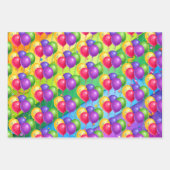 Striped Rainbow with confetti Geschenkpapier Set (Vorderseite 3)