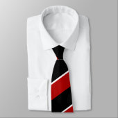 Striped Red, Black, & White Tie Krawatte (Gebunden)