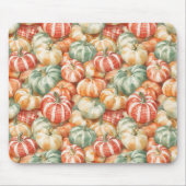 Striped Red White Green Pumpkins Mousepad (Vorne)