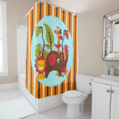 Striped Safari Wild Animals Giraffe Lion Elephant Duschvorhang (Beispiel)