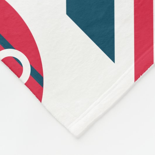 Striped Sailboats Monogram Fleece Blanket (Ecke)