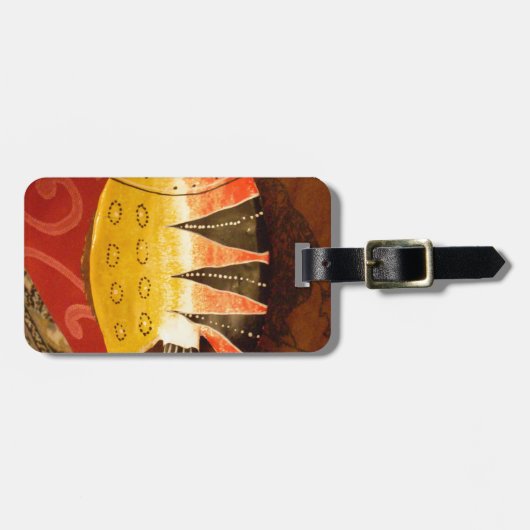 Striped Sensation Tiger Barb Fish Art Print Gepäckanhänger (Vorderseite horizontal)