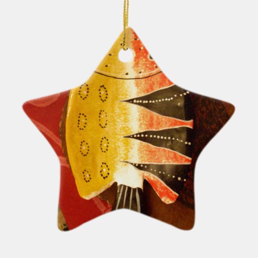 Striped Sensation Tiger Barb Fish Art Print Keramikornament (Vorne)