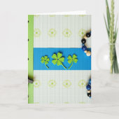 Striped Shamrock Pattern Card Karte (Vorderseite)