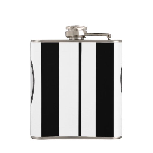 Striped Skeleton Liebe Paare Ehetanz Flachmann (Rückseite)