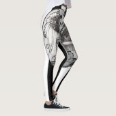 Striped Skeleton Liebe Paare Ehetanz Leggings (Rechts)
