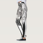 Striped Skeleton Liebe Paare Ehetanz Leggings (Links)