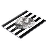 Striped Skeleton Liebe Paare Ehetanz Notizblock (Linke Seite)
