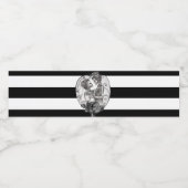 Striped Skeleton Liebe Paare Ehetanz Wasserflaschenetikett (Einzelnes Label)