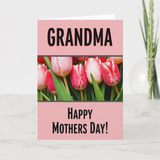Striped Spring Blooms Loving Card Karte (Vorderseite)