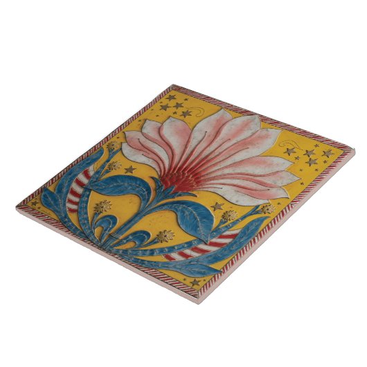 Striped Star-Gazer Fliese (Seite)