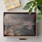 Striped Stockings Ruby Red Heels Skull Poster Seidenpapier (Geschenk)