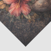 Striped Stockings Ruby Red Heels Skull Poster Seidenpapier (Ausschnitt)