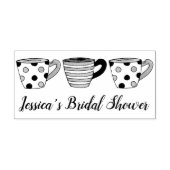 Striped Sweet Teacup Tee Party Cups Brautparty Gummistempel (Prägung)