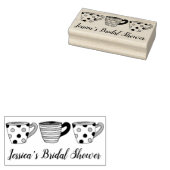 Striped Sweet Teacup Tee Party Cups Brautparty Gummistempel (Stempel)