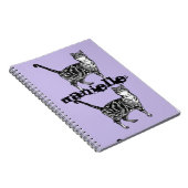 Striped Tabby Cat niedlich Girls name Notebook Notizblock (Rechte Seite)