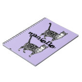 Striped Tabby Cat niedlich Girls name Notebook Notizblock (Linke Seite)
