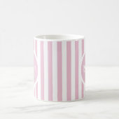 Striped Template Pink C52 Long Name Initial Kaffeetasse (Mittel)