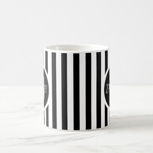 Striped Template White C00 Long Name Initial Kaffeetasse (Mittel)