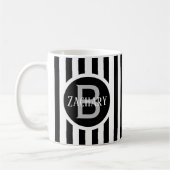 Striped Template White C00 Long Name Initial Kaffeetasse (Links)