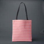 Striped Tote Bag Tasche<br><div class="desc">This tote bag is shown with a cute striped print.
Red color stripes.
Customize this item or buy as is.



Licensed Print</div>