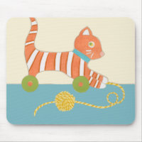 Striped Toy Cat mit Ball of String