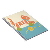 Striped Toy Cat mit Ball of String Notizblock (Rechte Seite)