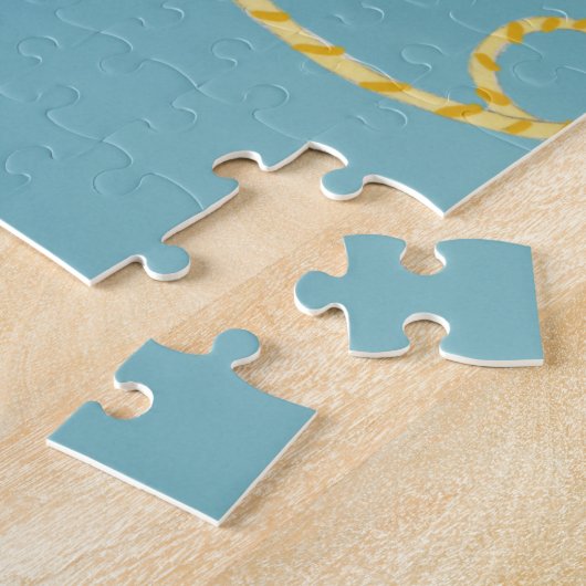 Striped Toy Cat mit Ball of String Puzzle (Seite)