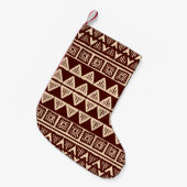 Striped tribal ornamental pattern kleiner weihnachtsstrumpf (Vorderansicht (hängend))